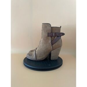 Rag & Bone Womens Brown Suede Kinsey Buckle Block Heel Ankle Booties Siz…​​​